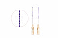 PDO cog thread, 21G x 60mm, 5pcs, for nose, nasolabial and jawline contouring