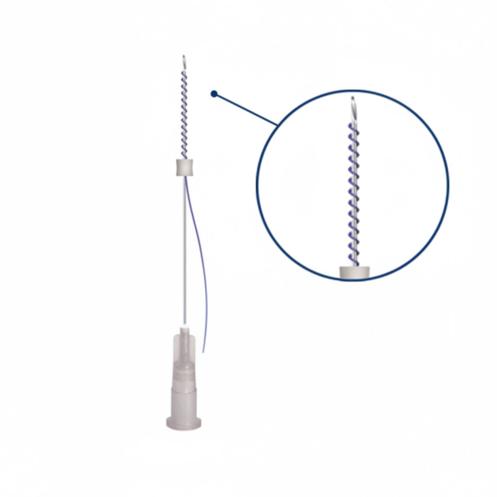 PDO screw thread, 27G x 38mm, twisted with sharp needle, 10pcs, for facial volumising