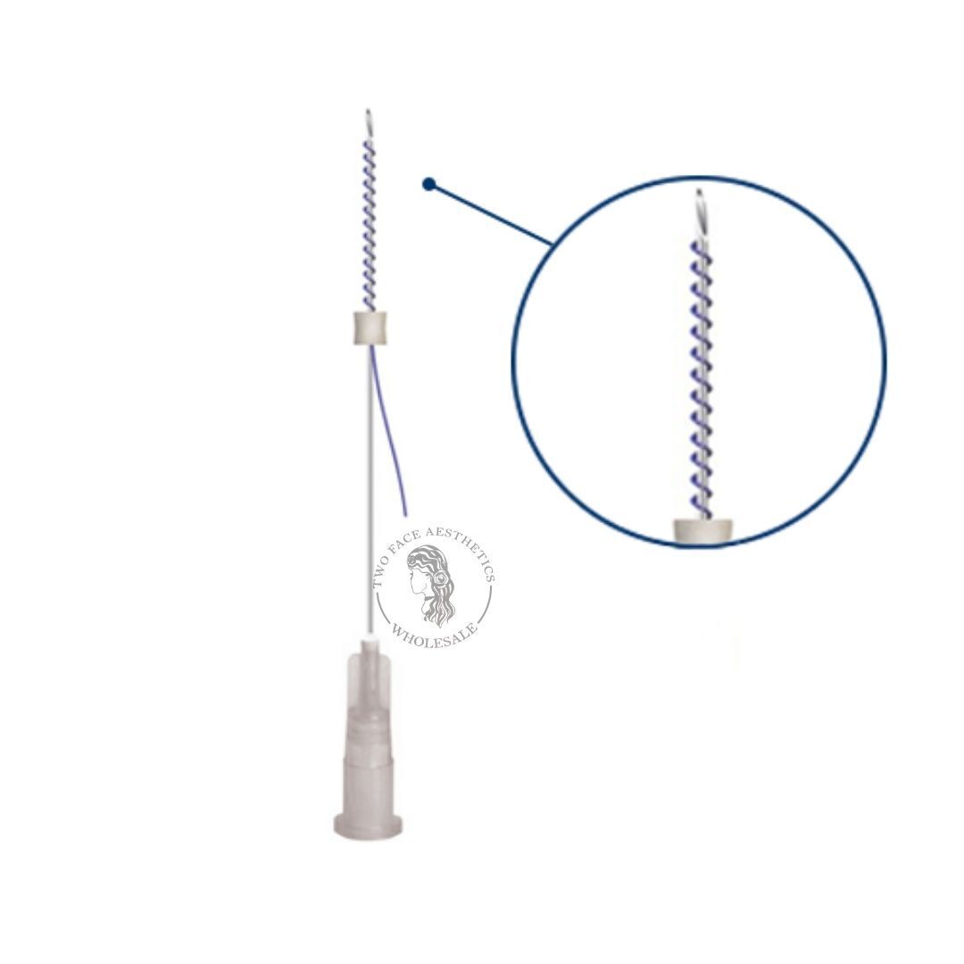 PDO screw thread, 27G x 50mm, twisted, 10pcs, for moderate facial volumising