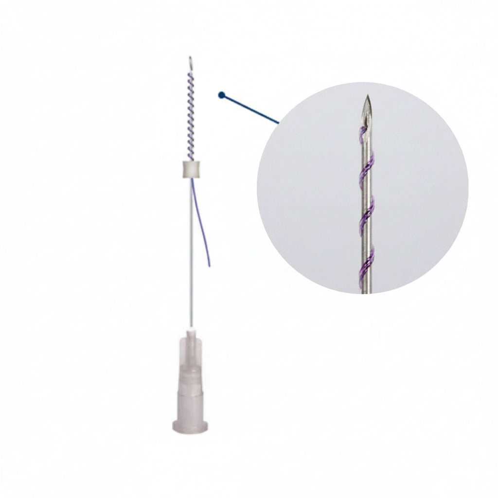 PDO screw thread, 26G x 70mm, twisted, 10pcs, for neck and jawline volumising