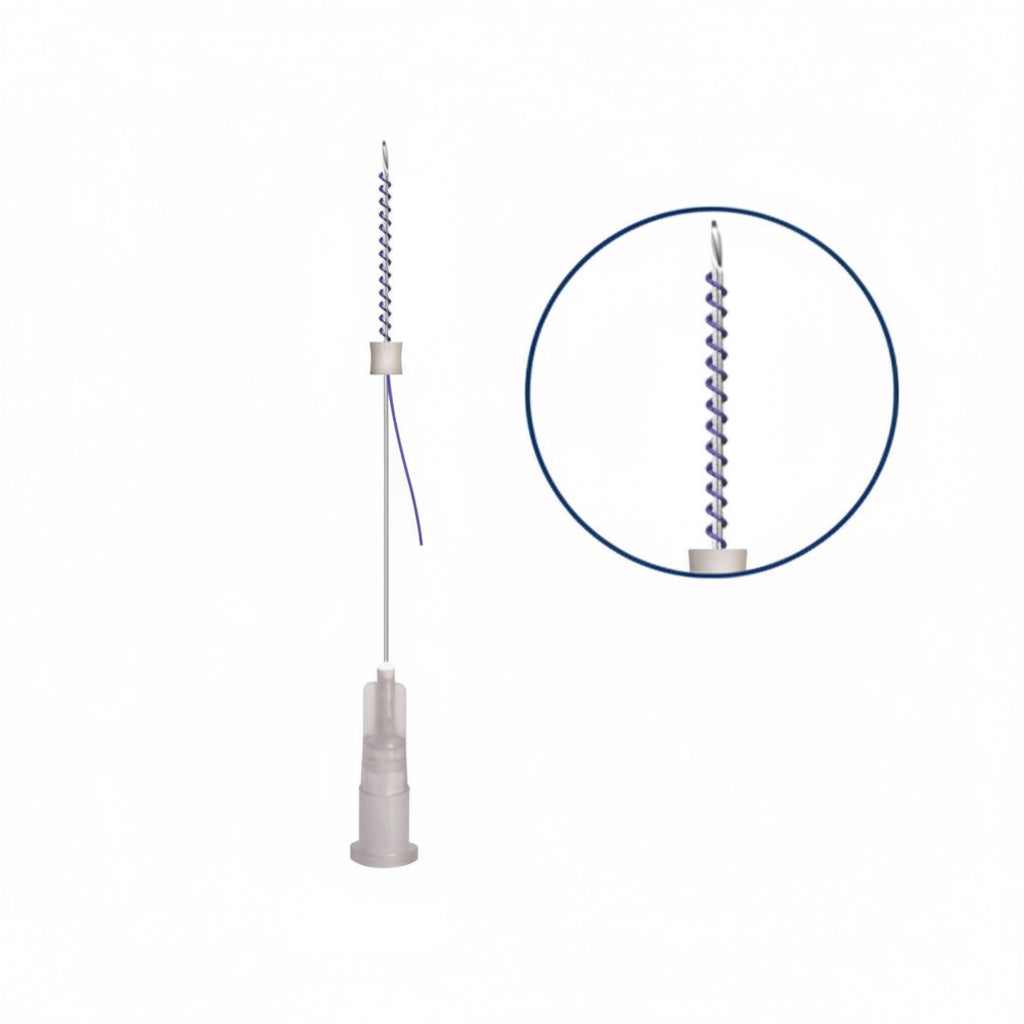 PDO screw thread, 27G x 50mm, monofilament, 10pcs, medium-length for cheek volumising