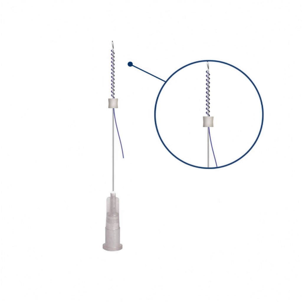 PDO screw thread, 25G x 50mm, twisted, 10pcs, for facial volumising and laxity