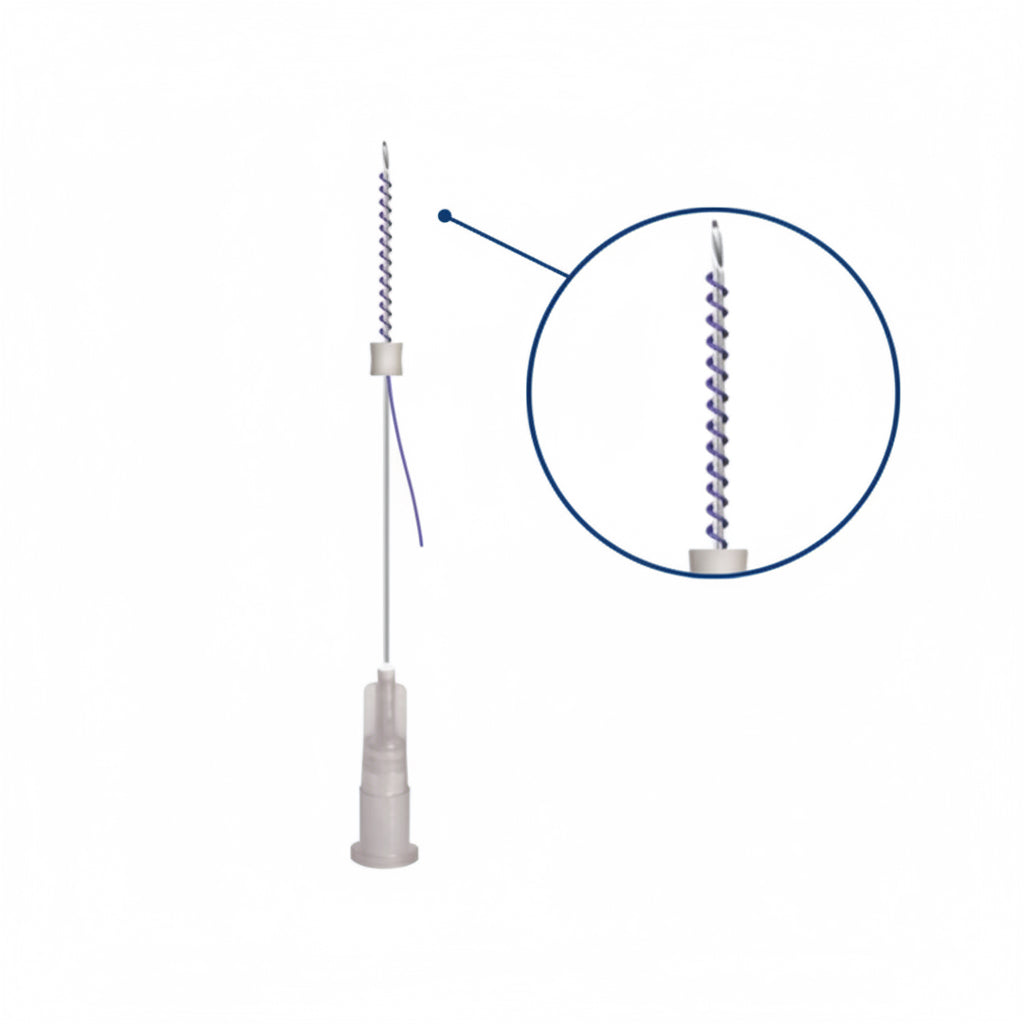 PDO screw thread, 27G x 60mm, twisted mono, 10pcs, for facial volume restoration