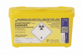Sharpsguard yellow sharps bin 1L, medicinally contaminated waste, UK aesthetic clinic