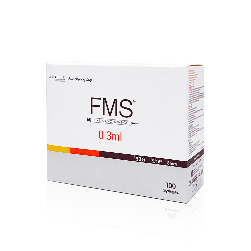 FMS micro syringe 32G 0.3ml, 100 pack, for UK aesthetic clinic use