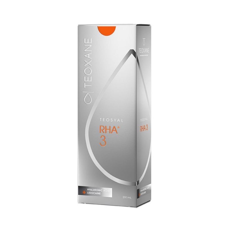 Teosyal RHA 3 dermal filler, 2x1ml, flexible HA, for licensed UK aesthetic practitioners