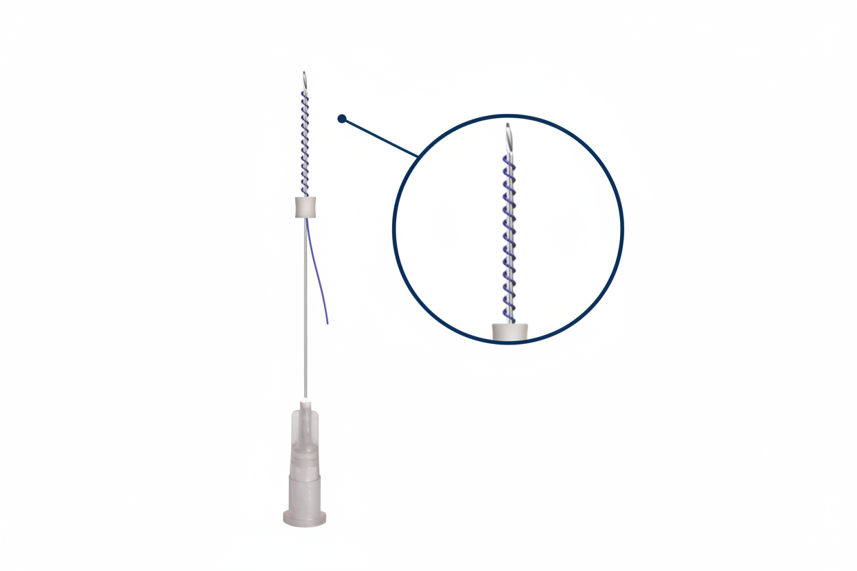 PDO fine screw thread, 30G x 25mm, 10pcs, for delicate facial contouring