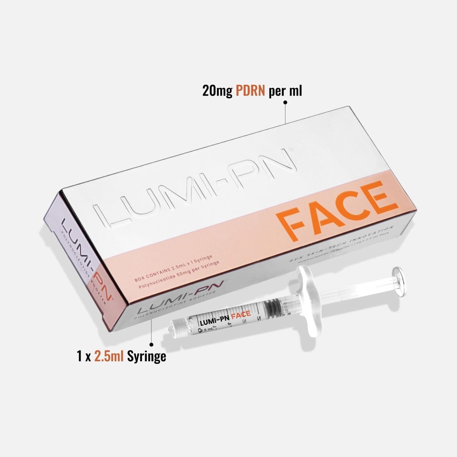 LUMI PN Face polynucleotide skin booster, 1x2.5ml, for licensed UK aesthetic practitioners