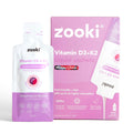 ZOOKI liposomal vitamin D3 and K2 liquid, mixed berry sachets, 14-pack nutritional supplement