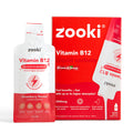 ZOOKI liposomal vitamin B12 liquid, strawberry sachets, 14-pack energy and wellness supplement