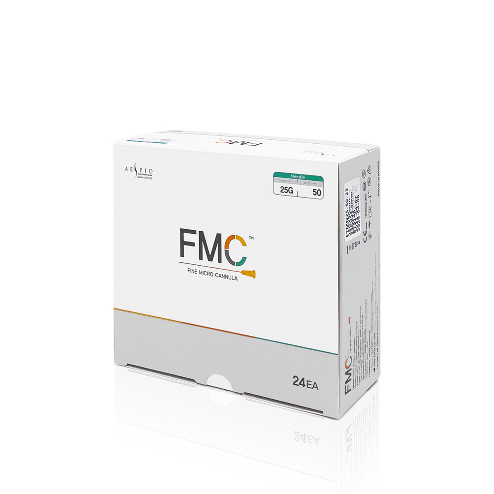 FMC cannula, 25G, 50mm, 24 pack, for UK aesthetic clinic use