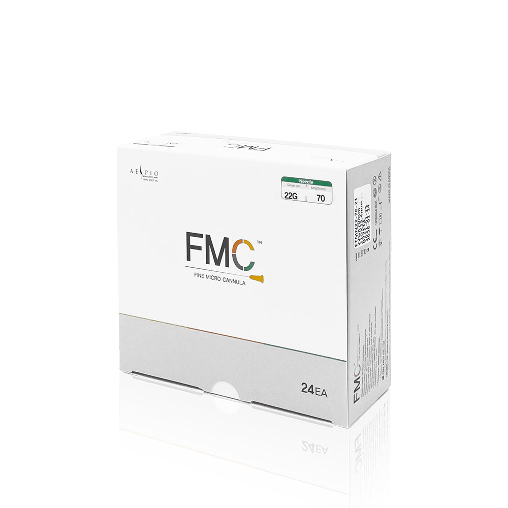 FMC cannula, 22G, 70mm, 24 pack, for UK aesthetic clinic use