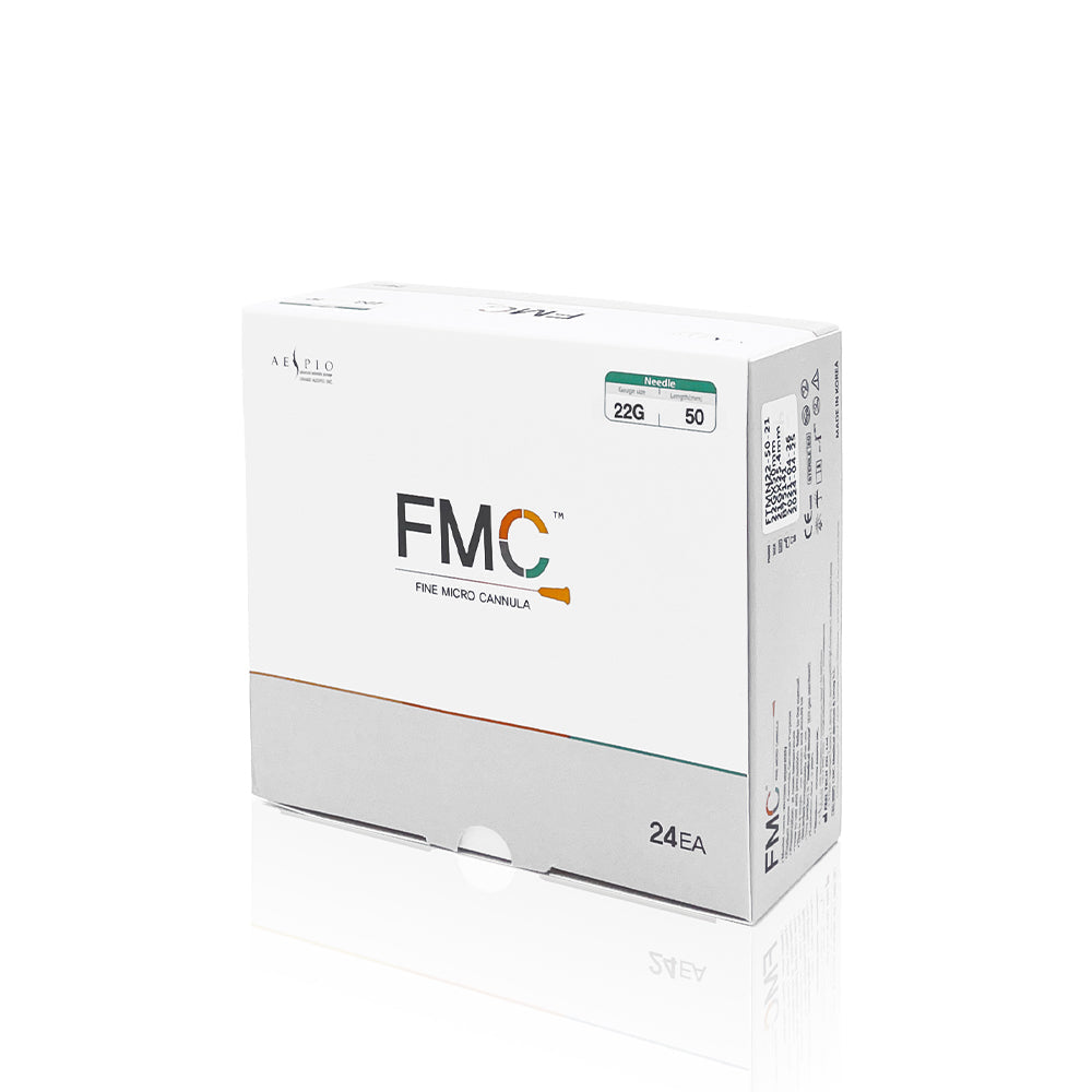 FMC cannula, 22G, 50mm, 24 pack, for UK aesthetic clinic use