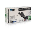 Black nitrile gloves, powder-free, clinical grade, medium, 100 pack, for UK aesthetic clinic use