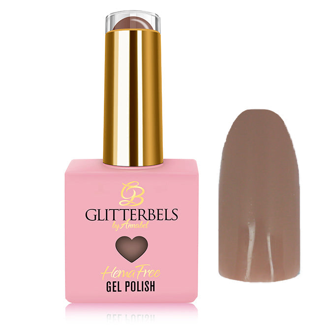 Glitterbels Frosted Cookie hema free gel polish 14ml soak-off for UK nail technicians and salons