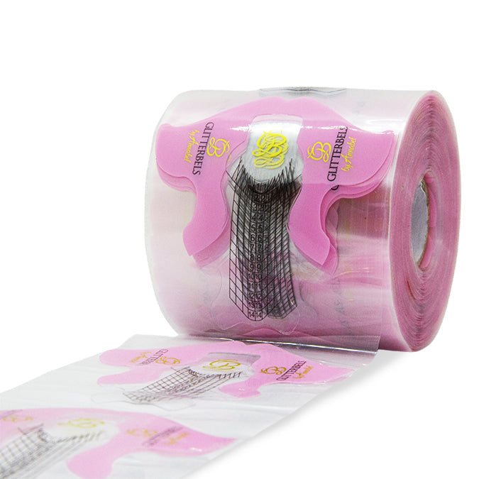 Glitterbels nail forms 300 pack for acrylic sculpting at UK nail technician salons