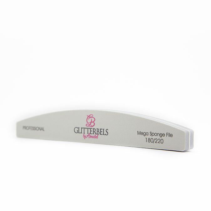 Glitterbels Glitterbels Nail 180/220 Sponge File nail file for finishing nails at UK nail technician salons