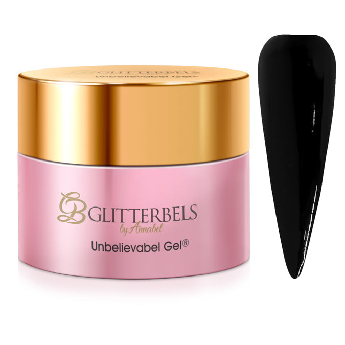 Glitterbels Black unbelievabel gel for UK nail technicians and beauty salons for professional nail technicians