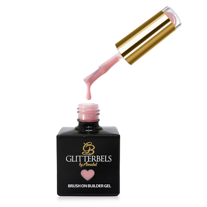 Glitterbels Glitterbels Brush On Builder.                                   Cover Pink brush for gel art and acrylic appli...