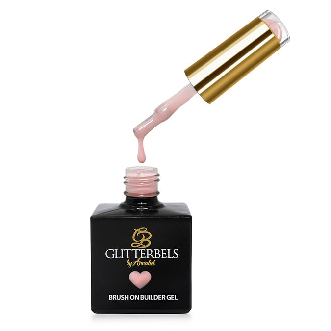 Glitterbels Glitterbels Brush On Builder.                          Peach Shimmer brush for gel art and acrylic application...