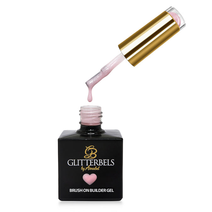 Glitterbels Glitterbels Brush On Builder                             Pink Shimmer brush for gel art and acrylic applicatio...