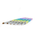 Glitterbels Gel and Art Rainbow Brush Set (6 Brushes) brush for gel art and acrylic application by UK nail technicians