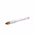 Glitterbels Pinched Pastel Glitter Acrylic Brush size 14 brush for gel art and acrylic application by UK nail technicians