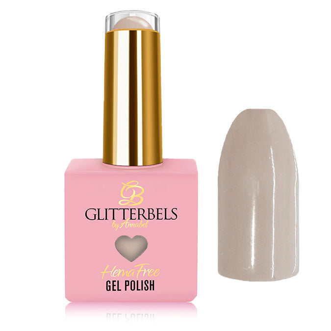 Glitterbels Hazelnut Latte hema free gel polish 14ml soak-off for UK nail technicians and salons