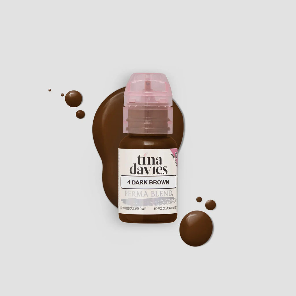 Tina Davies I love ink brow pigment dark brown, organic-based formula, for licensed UK permanent makeup artists