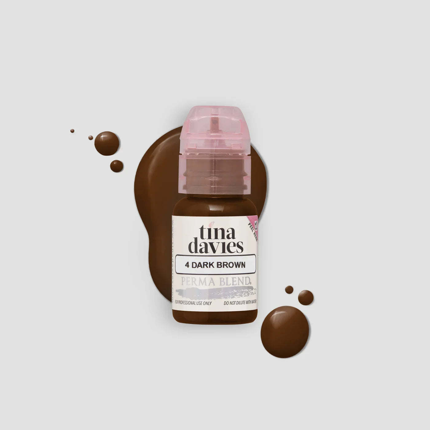 Tina Davies I love ink brow pigment dark brown, organic-based formula, for licensed UK permanent makeup artists