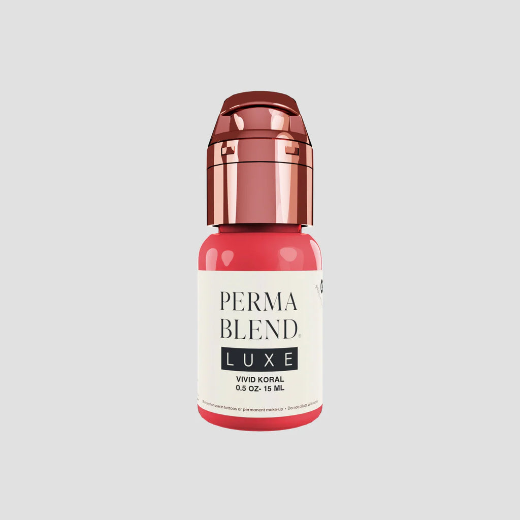 Perma Blend Luxe lip pigment vivid koral, EU REACH compliant, for licensed UK permanent makeup lip blush artists