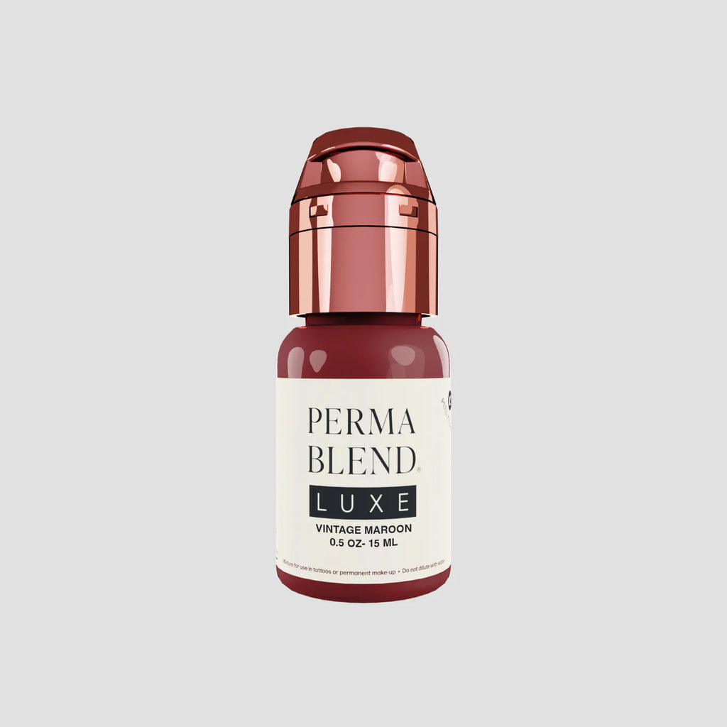 Perma Blend Luxe lip pigment vintage maroon, EU REACH compliant, for licensed UK permanent makeup lip blush technicians