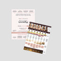 Tina Davies I love ink brow pigment LUXE colour chart for shade selection, for licensed UK permanent makeup artists