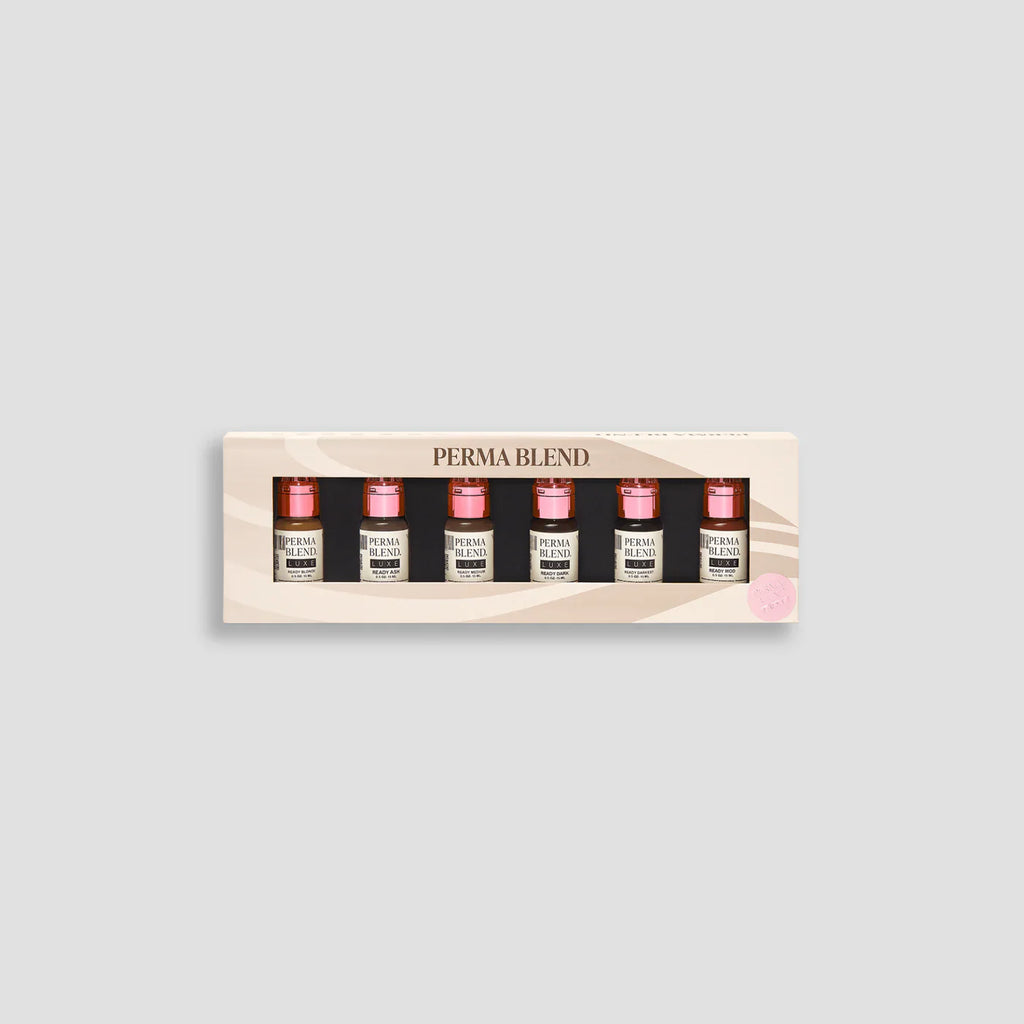 Perma Blend Luxe ready-set-go pre-modified brow pigment set, for licensed UK permanent makeup artists