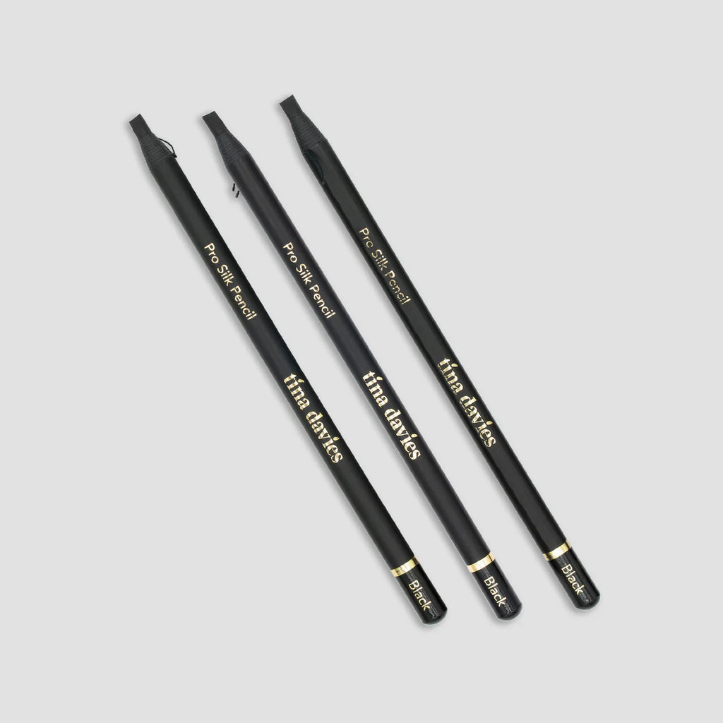 Tina Davies Pro Silk pencil trio brown for eyebrow design and mapping, for licensed UK permanent makeup artists
