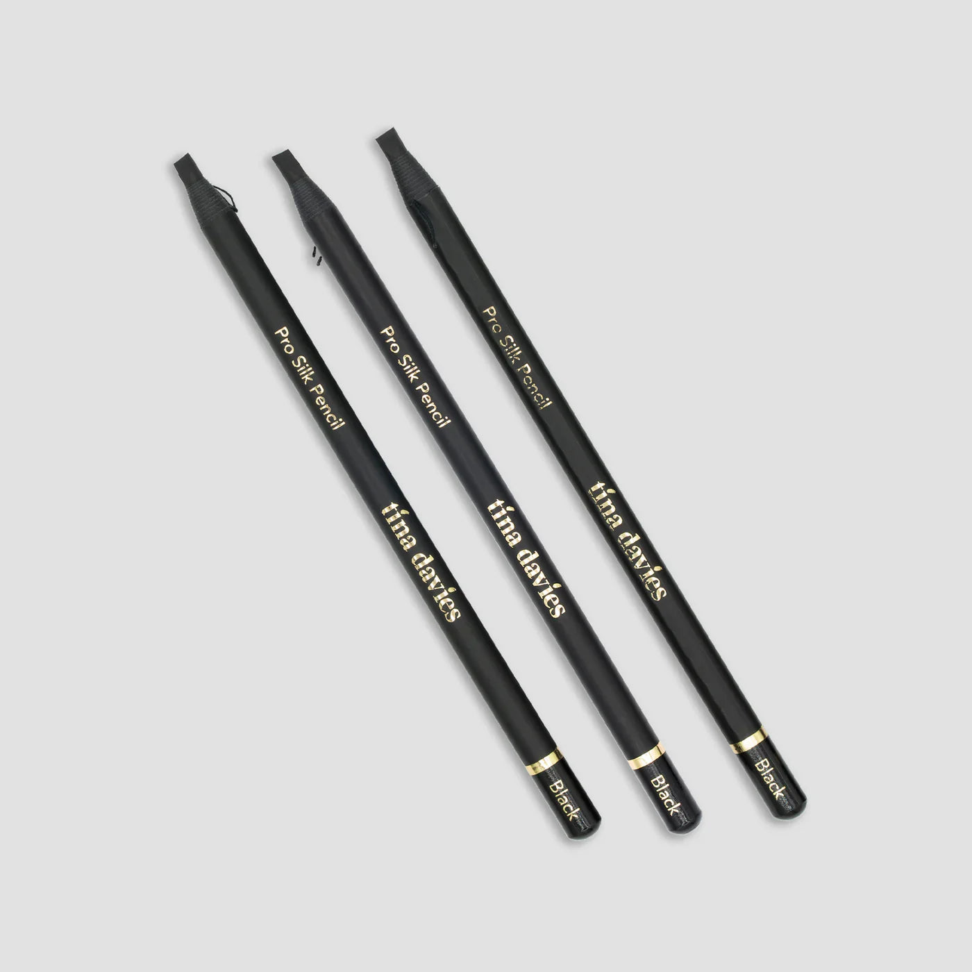 Tina Davies Pro Silk pencil trio brown for eyebrow design and mapping, for licensed UK permanent makeup artists