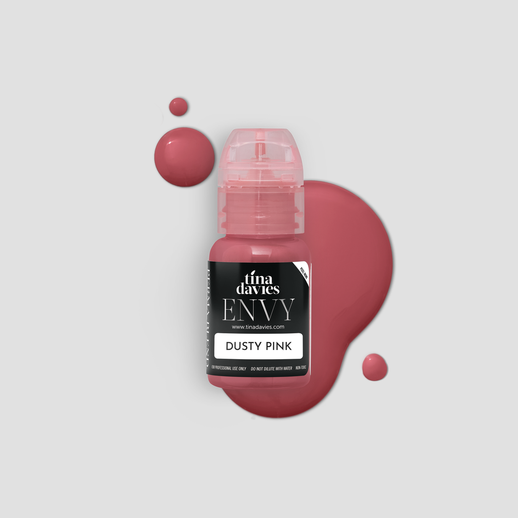 Tina Davies Envy lip pigment dusty pink, for licensed UK permanent makeup lip blush artists