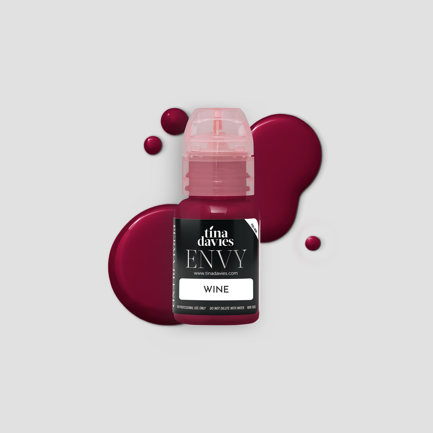 Tina Davies Envy lip pigment wine, for licensed UK permanent makeup lip blush artists