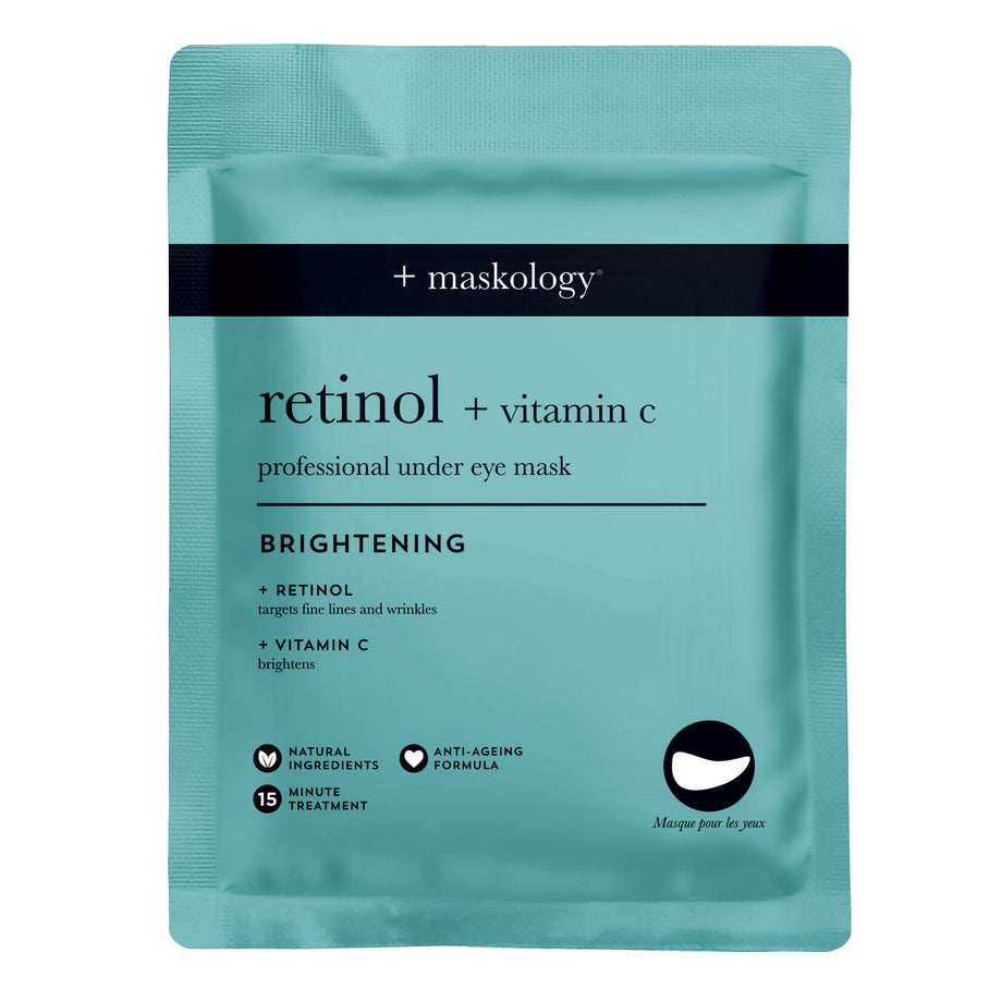 Maskology Retinol and Vitamin C professional under-eye mask, targeted anti-ageing treatment