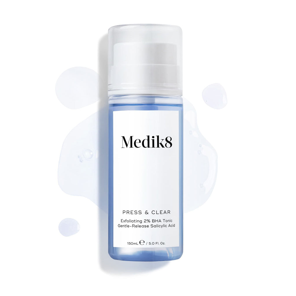 Medik8 Press and Clear, 200ml, clarifying liquid exfoliant for acne-prone skin