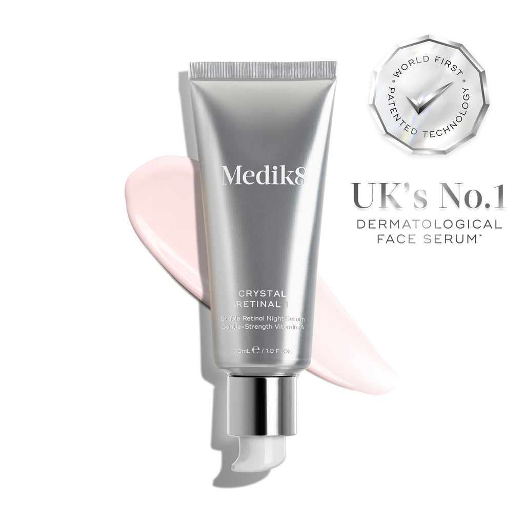 Medik8 Crystal Retinal 1 serum, 30ml, 0.01% retinaldehyde beginner-strength night treatment