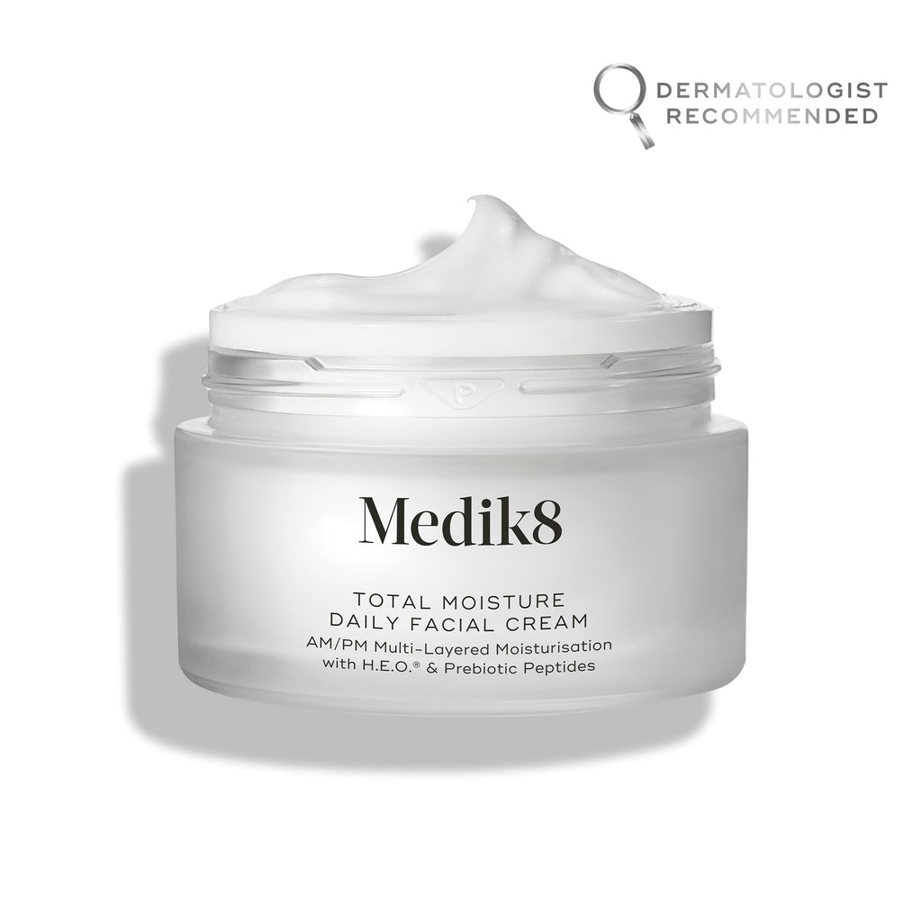 Medik8 Total Moisture daily cream, 50ml, prebiotic peptide AM/PM moisturiser
