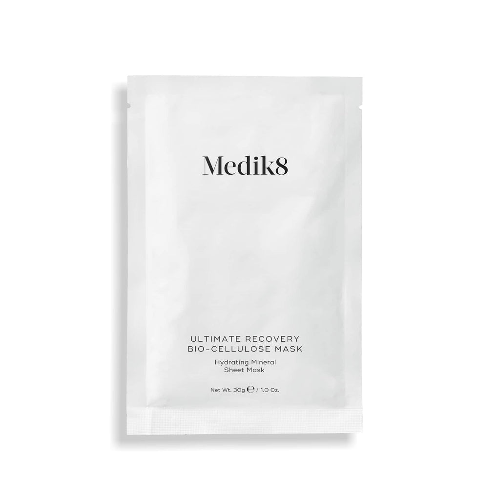 Medik8 Ultimate Recovery bio-cellulose sheet mask, 6-pack mineral hydration treatment for clinics