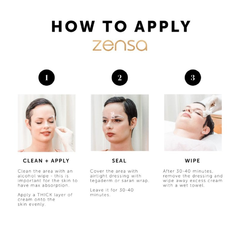 Zensa numbing cream topical anesthetic for PMU procedures, for licensed UK permanent makeup artists