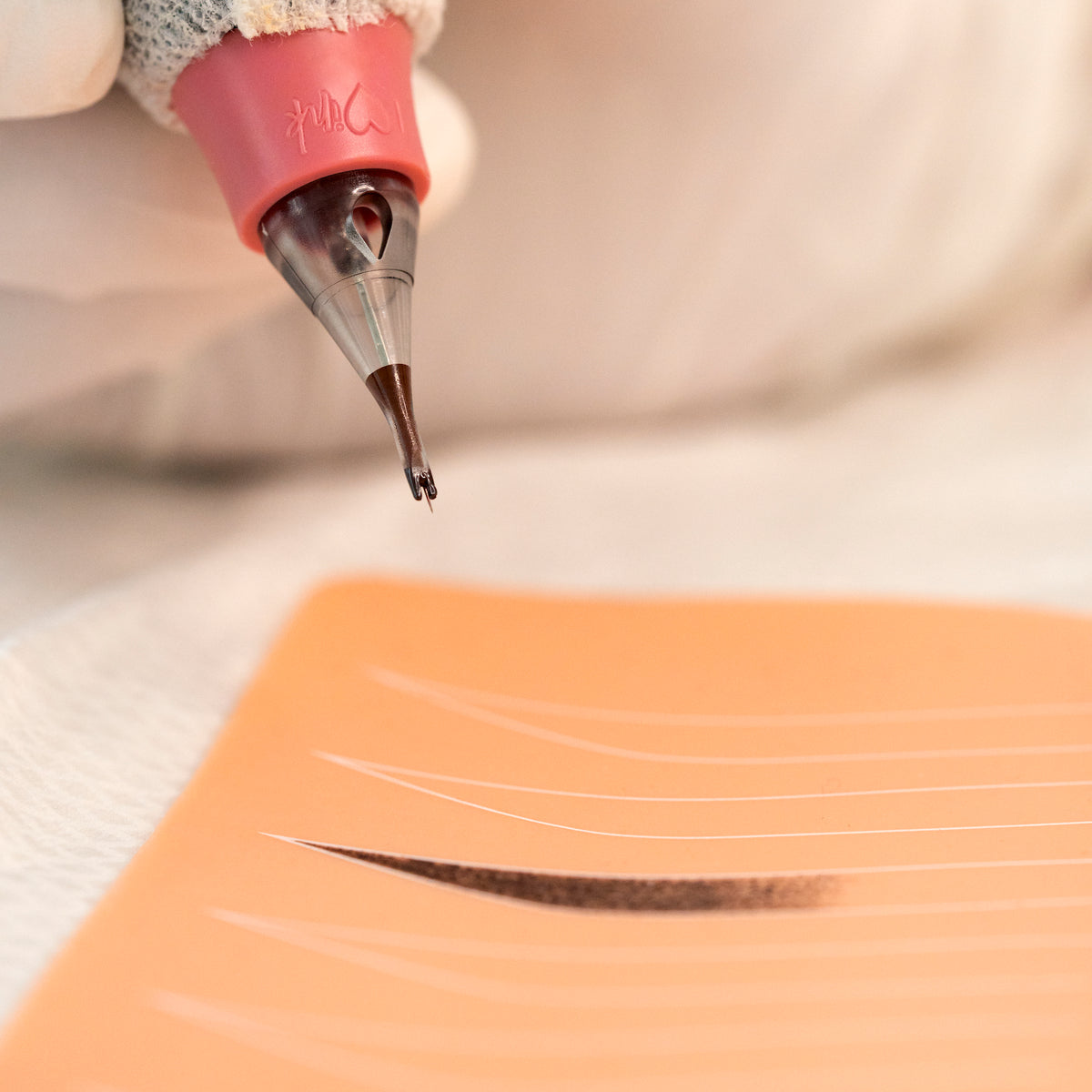 Latex practice skin pad for microblading and SPMU training, for licensed UK permanent makeup technicians