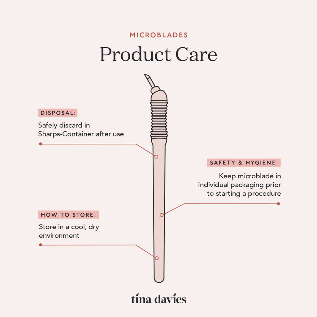 Tina Davies 9 classic microblade needle for manual microblading, for licensed UK permanent makeup artists
