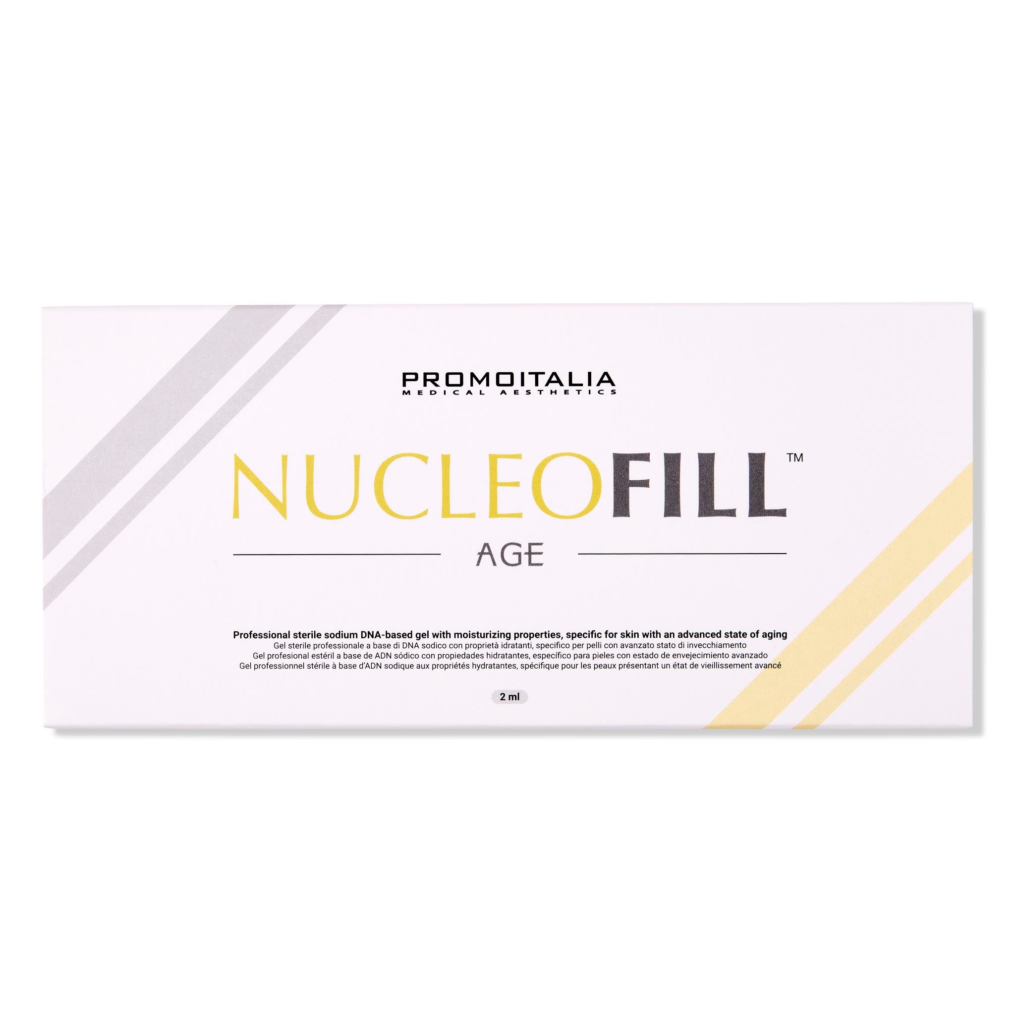 Nucleofill Age 2.5% 2ml syringe, biorevitalisation injectable, for licensed UK aesthetic practitioners