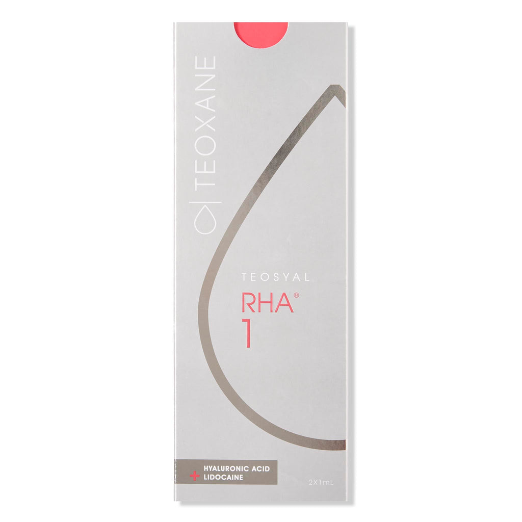 Teosyal RHA 1 dermal filler, 2x1ml, flexible HA, for licensed UK aesthetic practitioners
