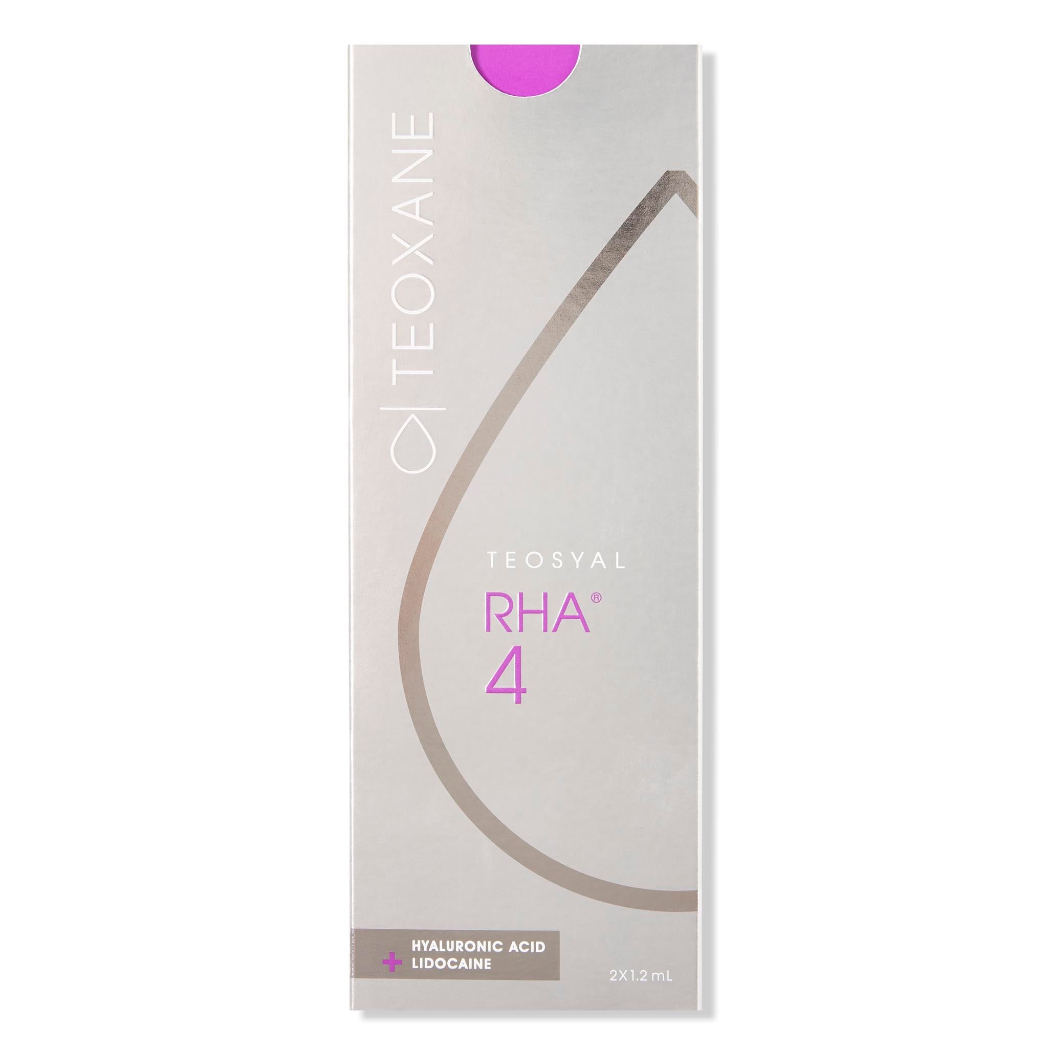 Teosyal RHA 4 dermal filler, 2x1ml, flexible HA, for licensed UK aesthetic practitioners