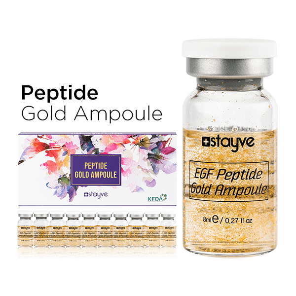 Stayve Booster Peptide Gold serum, 8ml vial, peptide-rich anti-ageing mesotherapy for clinics
